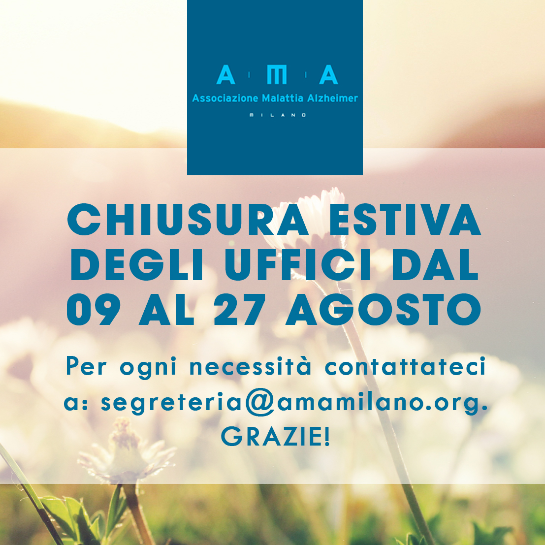 NEWSLETTER 6 2021 BUONA ESTATE DA A.M.A. MILANO!